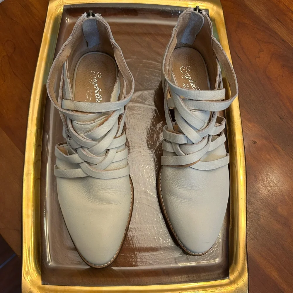 Seychelles Cream Strappy Ankle Booties